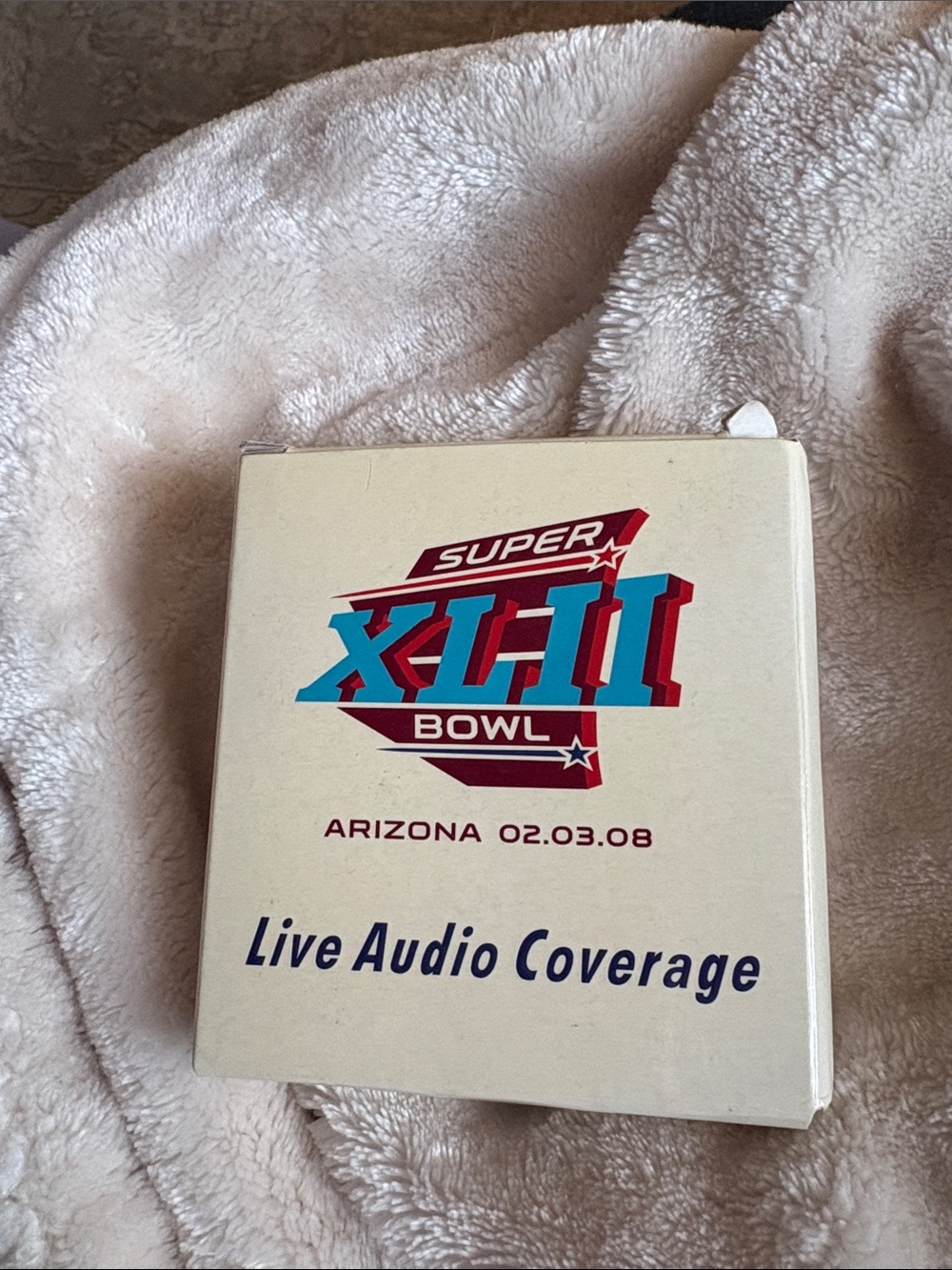 NFL Super XLII Bowl Live Audio Coverage - Cream, Teal, Red, Navy